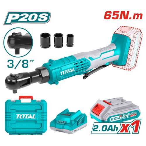 Акумулаторна тресчотка 3/8″ 65 Nm TOTAL TDRLI2060152