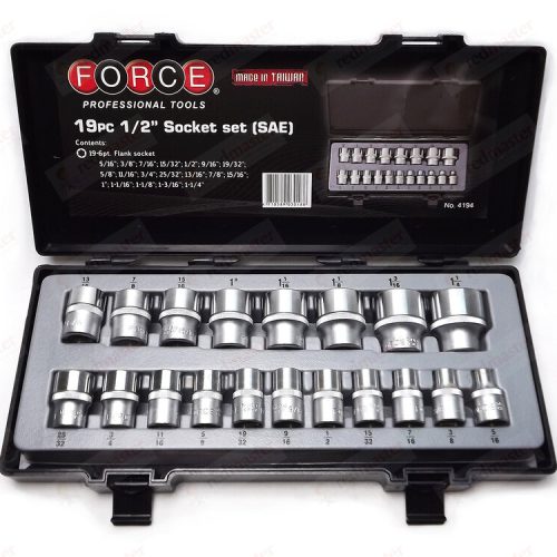 Комплект инчови вложки многостенни 5/16″ – 1-1/4“ FORCE 4194-9