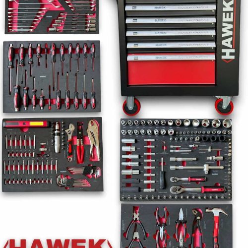 Количка с инструменти 261 части HAWEK HW-1152