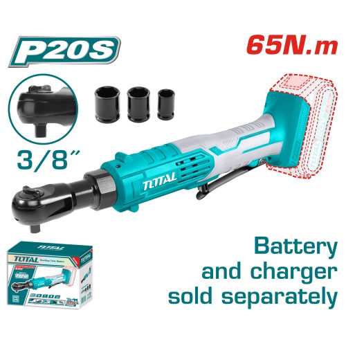 Акумулаторна тресчотка 3/8″ 20 V, без батерия TOTAL TDRLI2060151