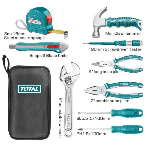 Комплект ръчни инструменти 9 части TOTAL THKTHP90096