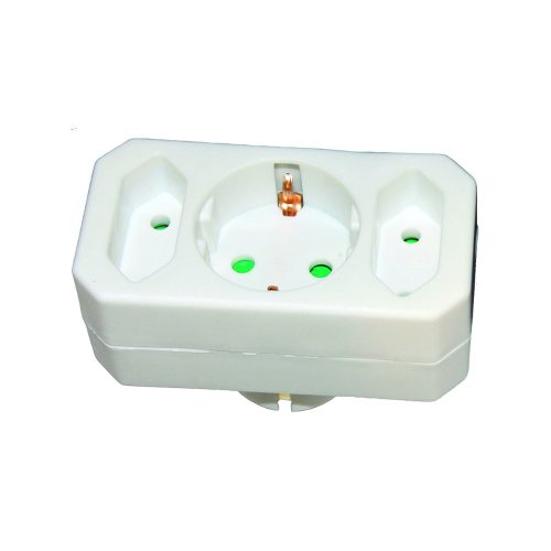 Адаптер 1+2 гнезда KONEKTO KN41080