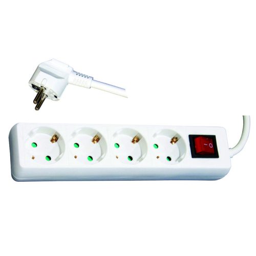 Разклонител 4 гнезда 1.5м кабел и ключ KONEKTO KN41030