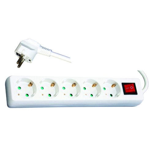 Разклонител 5 гнезда 5м кабел и ключ KONEKTO KN41065