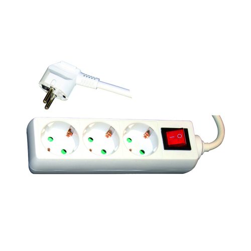 Разклонител 3 гнезда 1.5м кабел и ключ KONEKTO KN41027