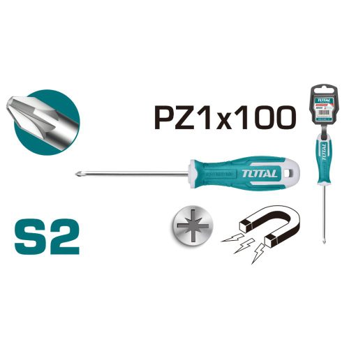 Отвертка PZ 1 x 100 мм TOTAL THT26PZ1100