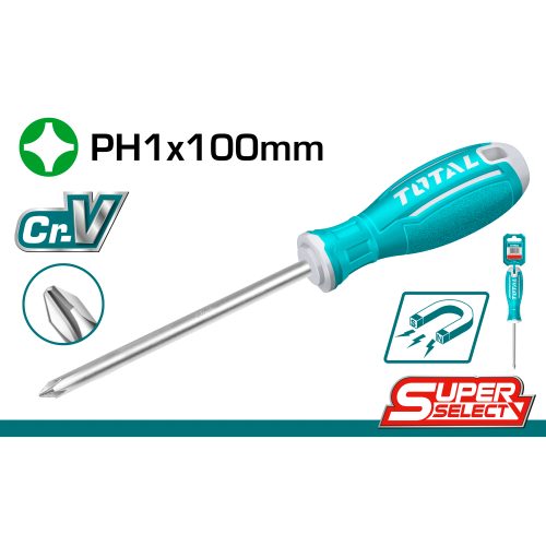 Отвертка PH 1 x 100 мм TOTAL TSDRSPH1100