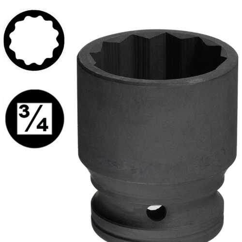 Ударна къса вложка 3/4“ 24 мм многостенна FORCE 46824