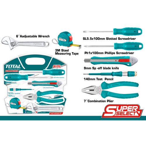 Комплект ръчни инструменти 7 части TOTAL THKTHP90076