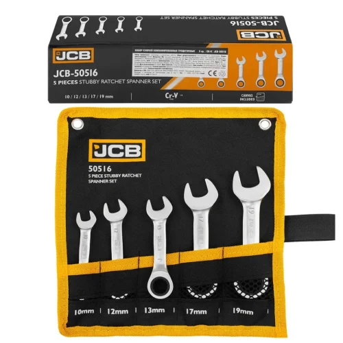Комплект къси тресчотъчни ключове 10-19 мм JCB 50516