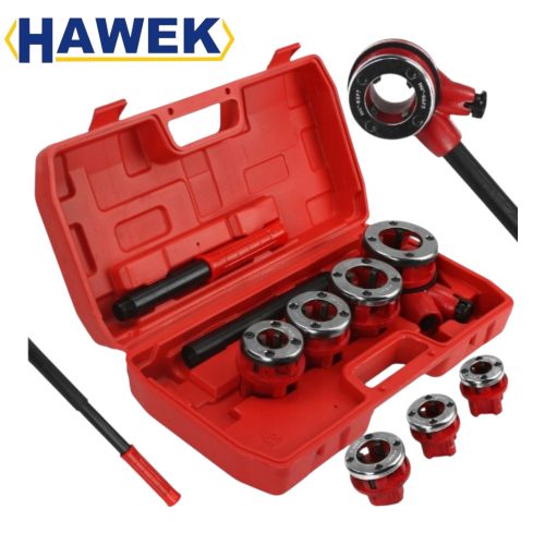 Комплект ръчна винторезка с 4 глави HAWEK HW-2048