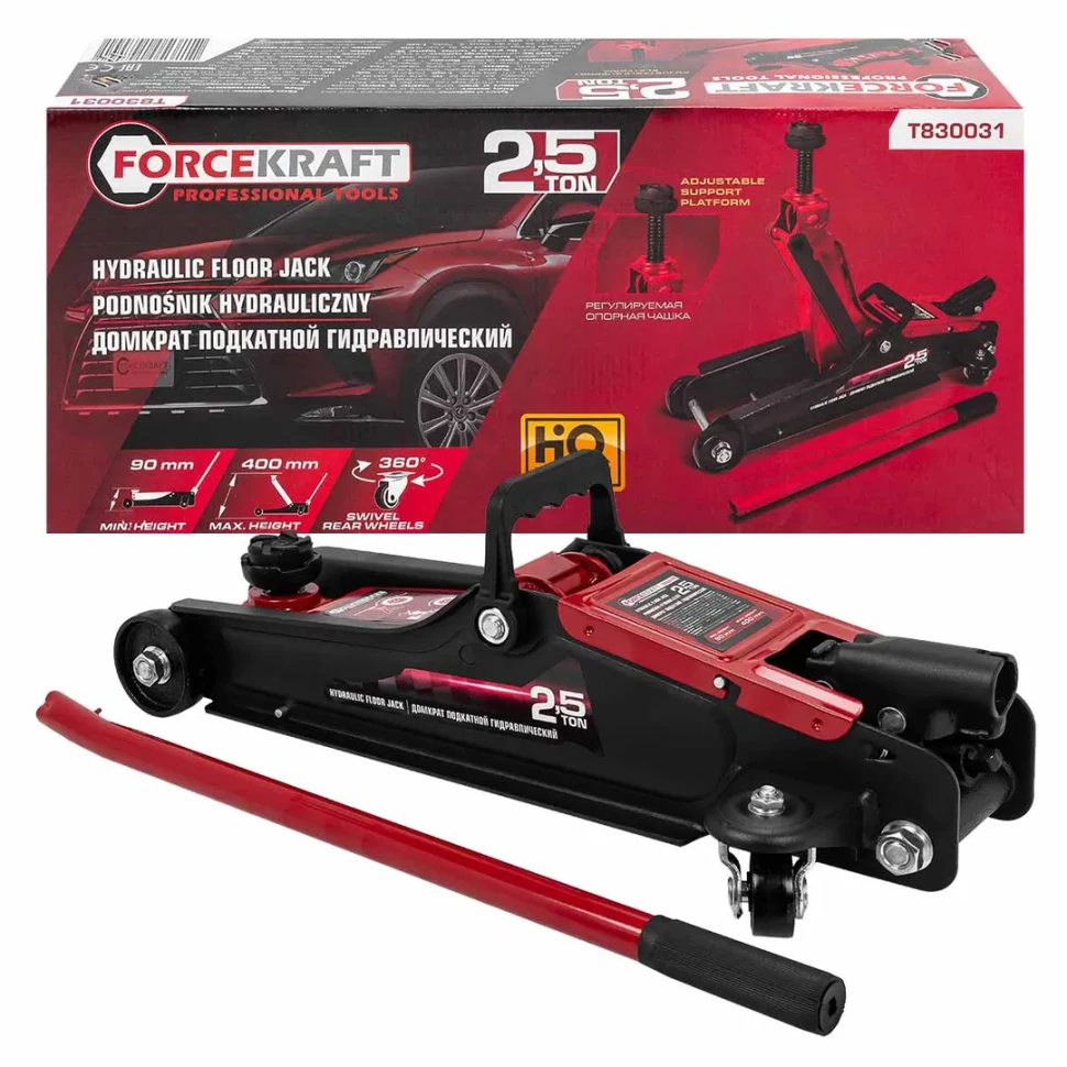 Хидравличен крик 2.5т FORCEKRAFT FK-T830031