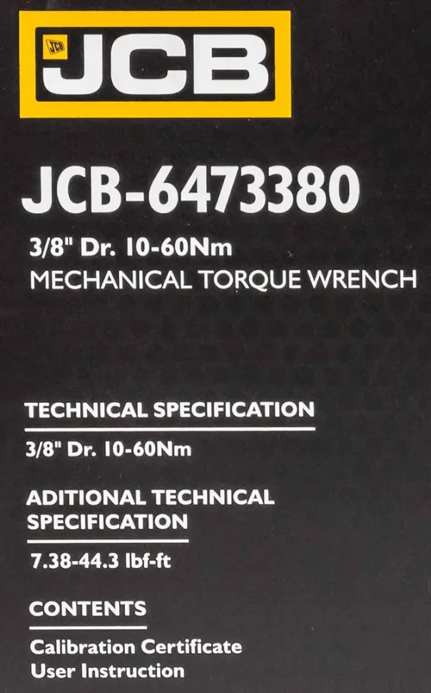 Динамометричен ключ 3/8“ 10-60 Nm JCB 6473380 - Image 6